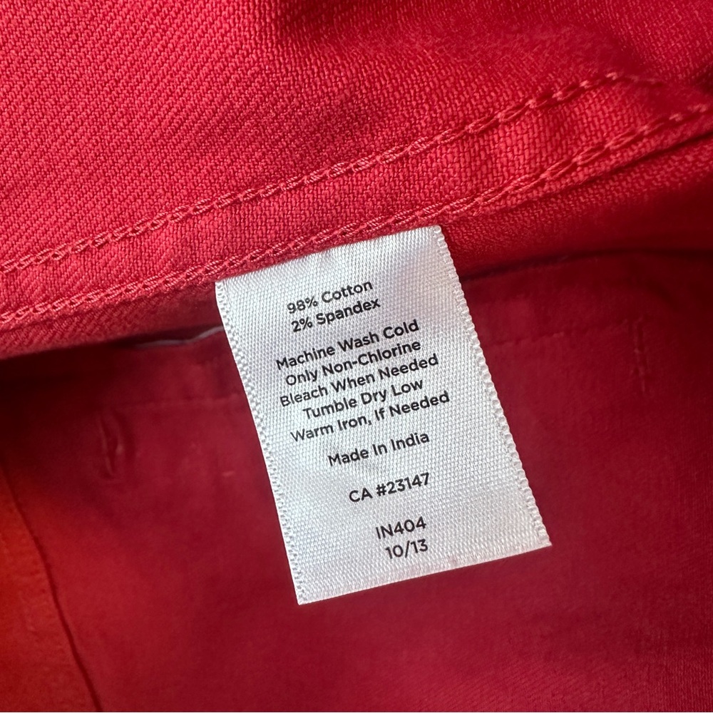 Talbots Petites Red Denim Jacket – Size XLP - Picture 5 of 6